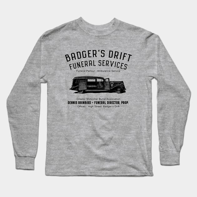 Badger's Drift Funeral Services Long Sleeve T-Shirt by Vandalay Industries